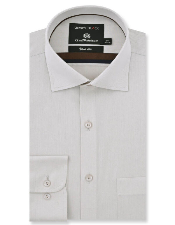 L Fawn Plain Classic Fit Shirt