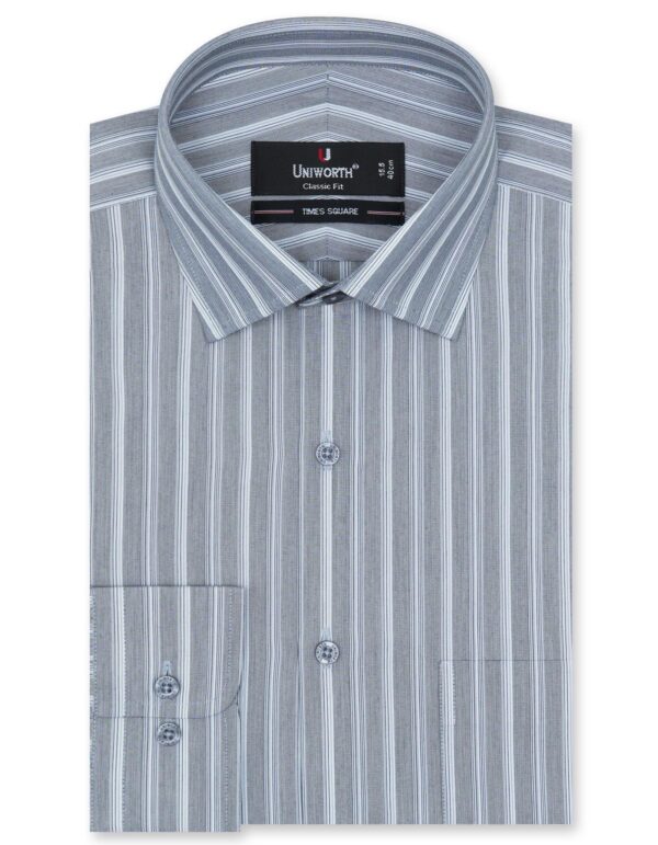 Grey Stripe Classic Fit Shirt