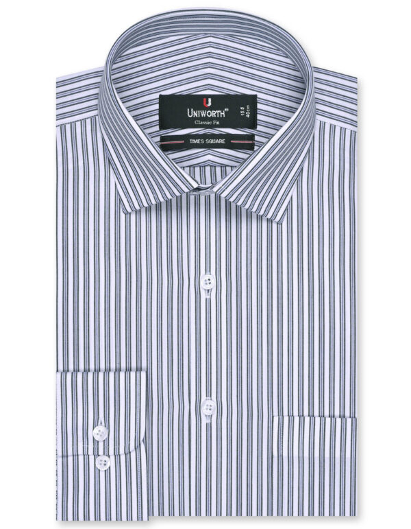 D Green Stripe Classic Fit Shirt
