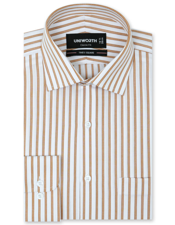 Mustard Stripe Classic Fit Shirt