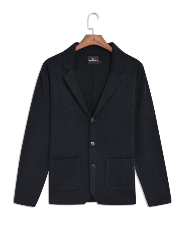 Black Plain Cardigan Sweater