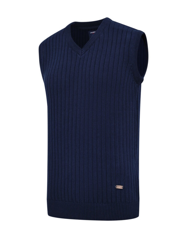 Navy Plain V-Neck Sweater