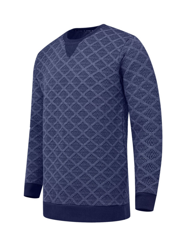 Navy Texture Sweatshirt